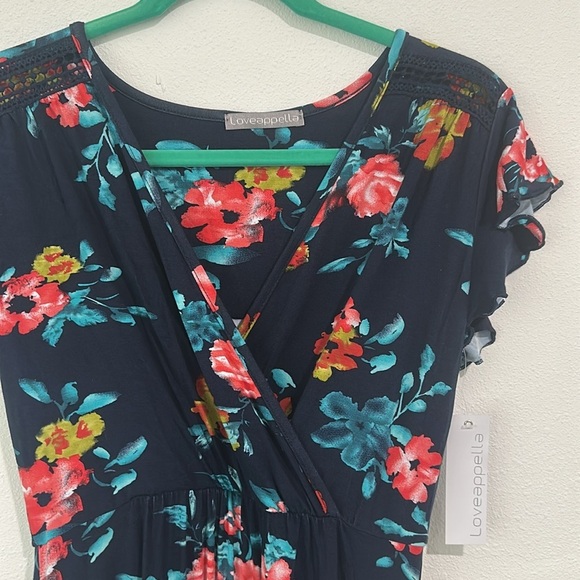 Floral Tiered Faux Wrap Knit Maxi Dress - Picture 4 of 8